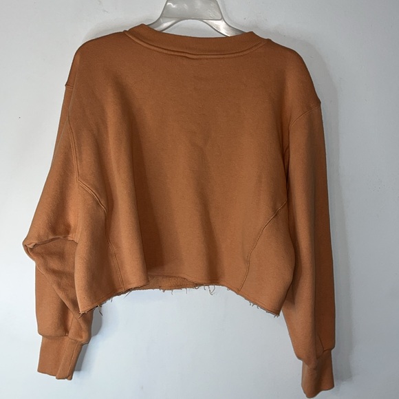 Wild Fable Cropped Sweatshirt Size Large Graphic Los Angeles Tan Oversized - Picture 5 of 9